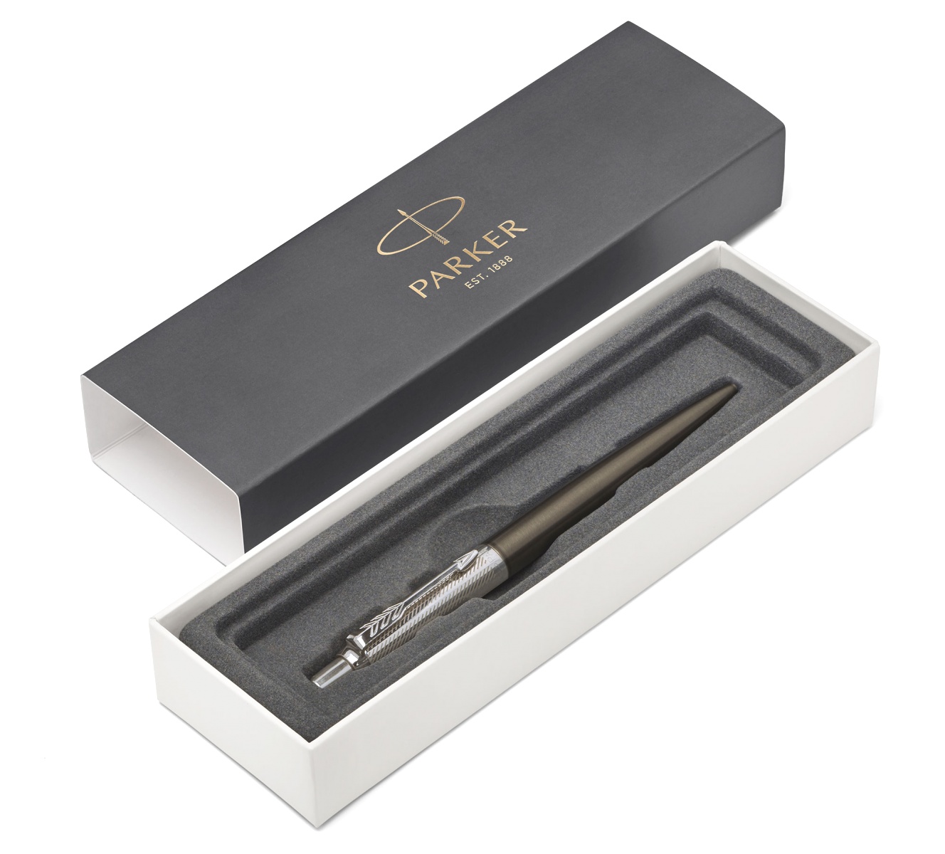  Шариковая ручка Parker Jotter Premium K176, Tower Grey Diagonal CT, фото 3