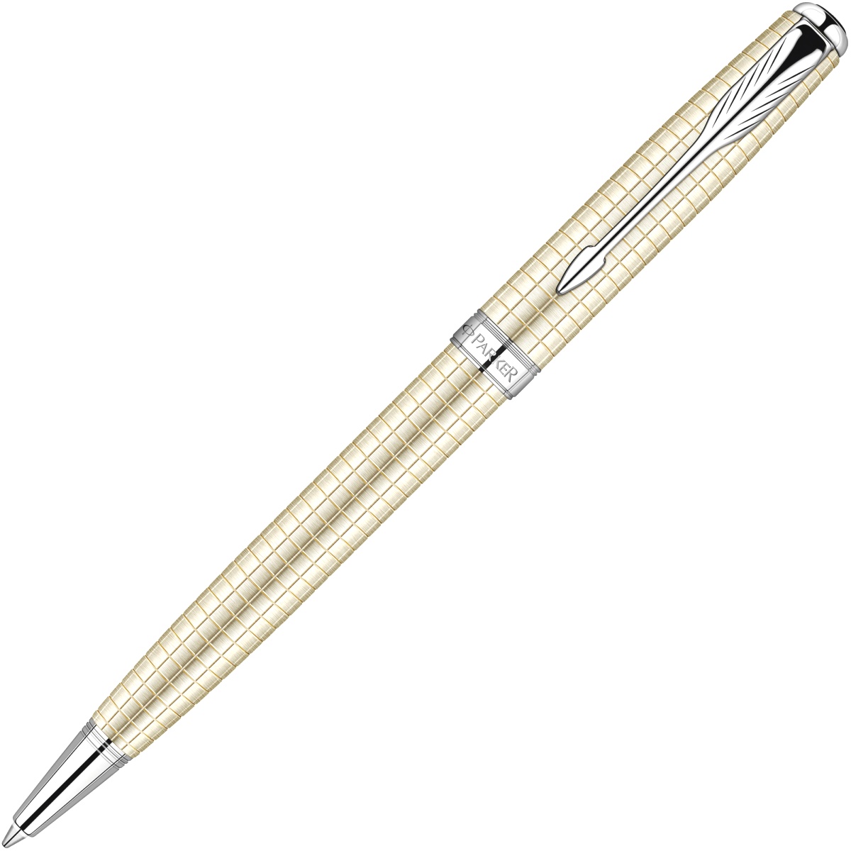 Шариковая ручка Parker Sonnet`10 K535, Ciselle Decal Sterling Silver CT