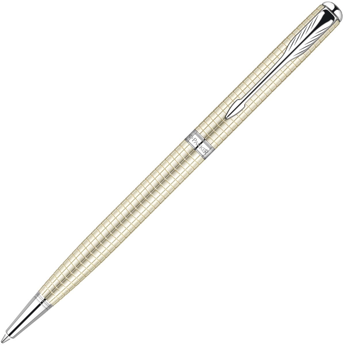 Шариковая ручка Parker Sonnet`10 Slim K435, Ciselle Decal Sterling Silver CT