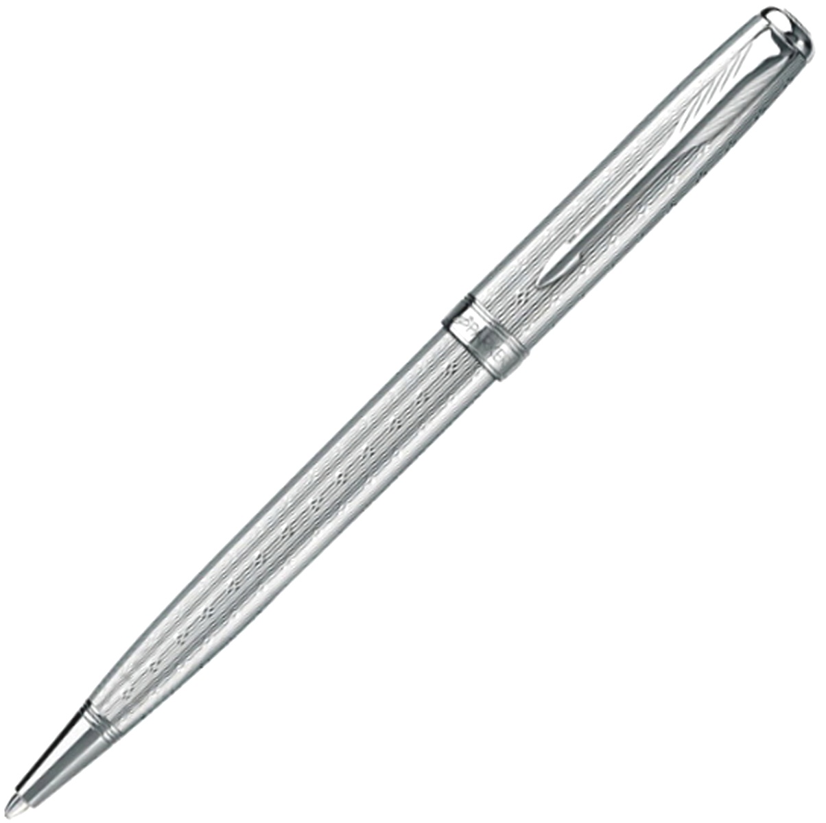 Шариковая ручка Parker Sonnet Chiselled K532, Silvery CT