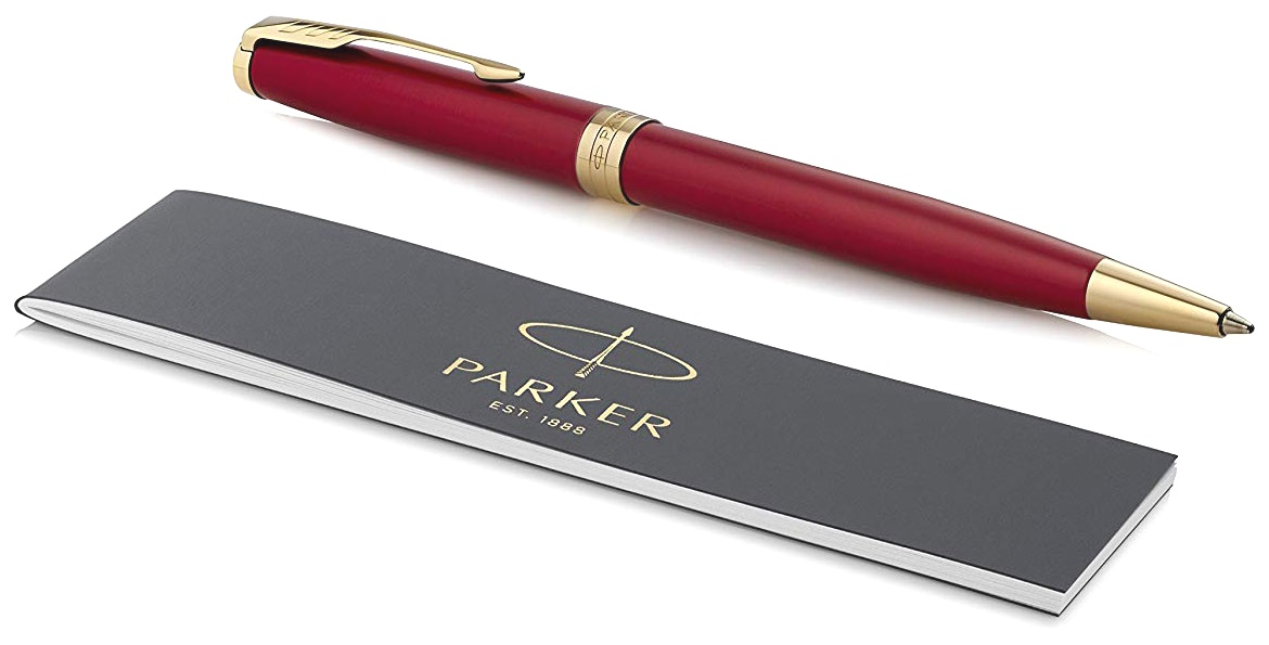  Шариковая ручка Parker Sonnet Core K539, Lacquer Intense Red GT, фото 3