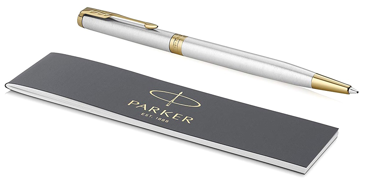  Шариковая ручка Parker Sonnet Slim Core K427, Stainless Steel GT, фото 3