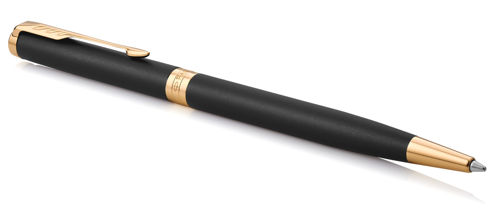  Шариковая ручка Parker Sonnet Slim Core K428, Matte Black GT, фото 2