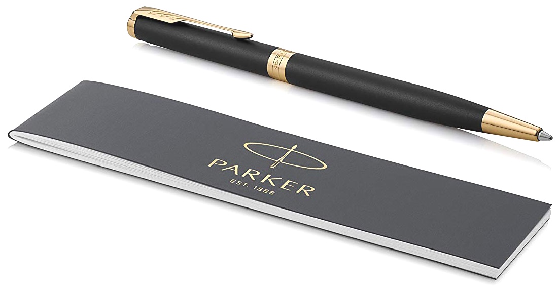  Шариковая ручка Parker Sonnet Slim Core K428, Matte Black GT, фото 3
