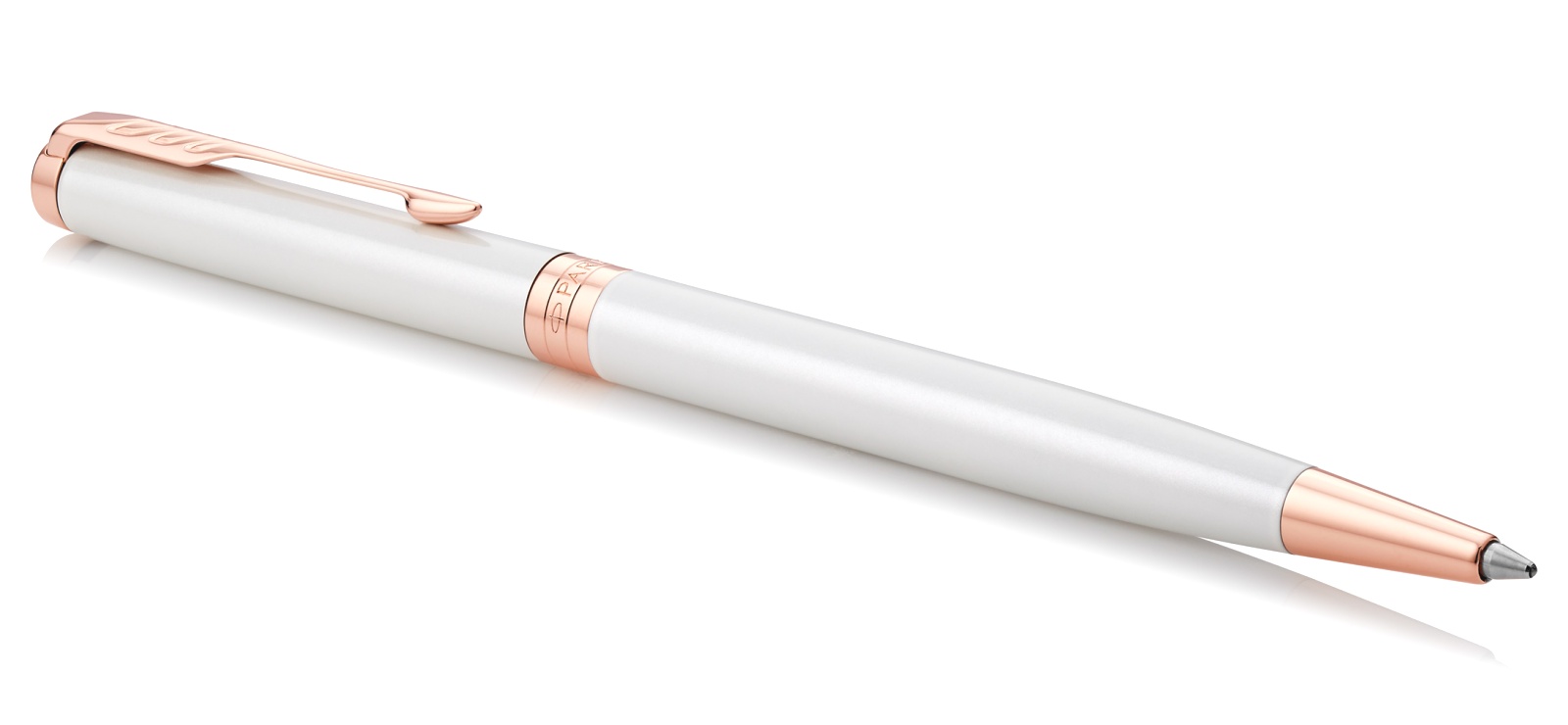  Шариковая ручка Parker Sonnet Slim Core K440, Pearl White Lacquer PGT, фото 2