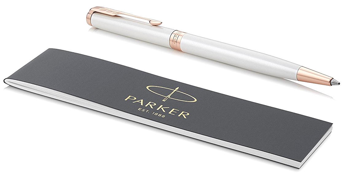  Шариковая ручка Parker Sonnet Slim Core K440, Pearl White Lacquer PGT, фото 3
