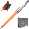 Набор: Ручка шариковая Parker Jotter Original K60, Orange Pumpkin + Ежедневник, недатированный, А5, оранжевый