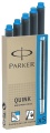  Картриджи с неводостойкими чернилами Parker Quink для перьевой ручки Z11, стандартный, смываемый синий (Washable Blue)