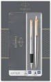  Набор: перьевая + шариковая ручки Parker Jotter Core FK691, Stainless Steel GT (Перо M)