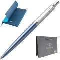 Набор: Шариковая ручка Parker Jotter Core K63, Waterloo Blue CT + Ежедневник, недатированный, А5, голубой/синий