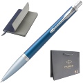 Набор: Ручка шариковая Parker Urban Premium K310, Dark Blue CT + Ежедневник, недатированный, А5, синий