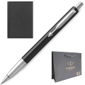 Набор: Ручка шариковая Parker Vector Standard K01, Black CT + Ежедневник, недатированный, А5, чёрный